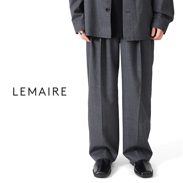 LEMAIRE ルメール ベルテッド トロピカルウール プリーツパンツ PA1173
