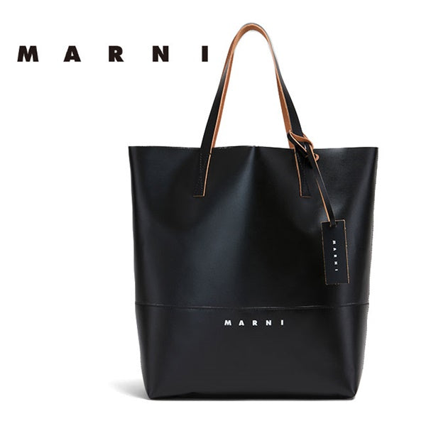 MARNI マルニ マルニタグ付き レザーハンドル トートバッグ SHMQ0037A1