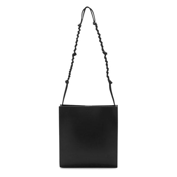 JIL SANDER ブラックレザーショルダーバッグ　タングル　ミディアム JIL SANDER ジルサンダー Tangle MD タングル ミディアム レザー