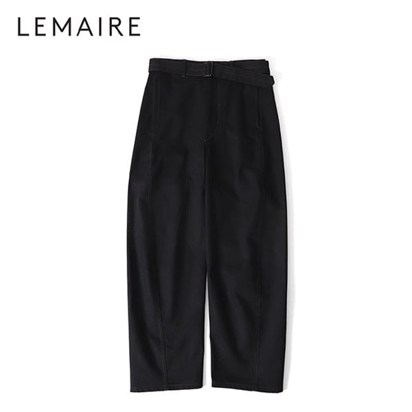 LEMAIRE ルメール ブラックデニム ツイスト ベルテッドパンツ PA326