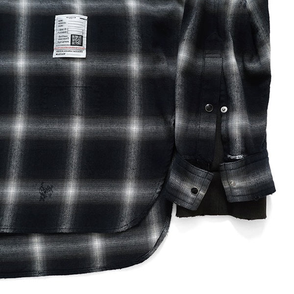 Maison MIHARA YASUHIRO ミハラヤスヒロ フード付き チェックシャツ J15SH182
