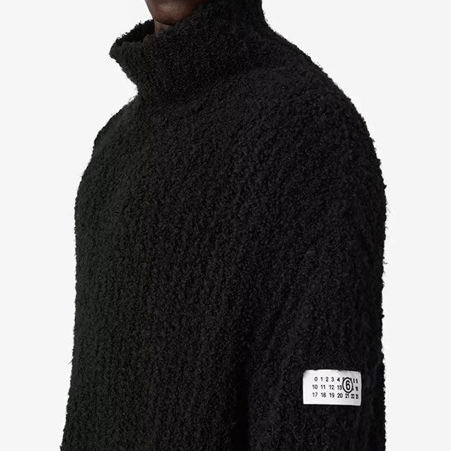 MM6 Textured knit turtleneck jumper SH2HA0018 M13342 900