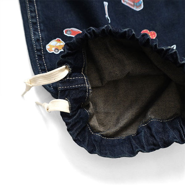 Maison MIHARA YASUHIRO ミハラヤスヒロ キッズ ステッカー プリント ベイカー デニムパンツ J16PT124