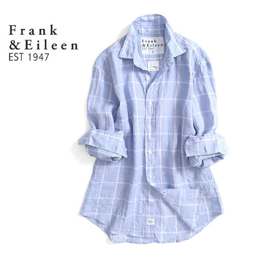 Frank&Eileen フランク&アイリーン FINBAR HBPL フィンバー チェック リネンシャツ 4120700012