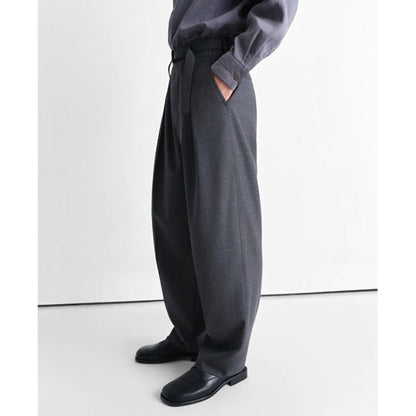 LEMAIRE ルメール ベルテッド トロピカルウール プリーツパンツ PA1173 LF1386