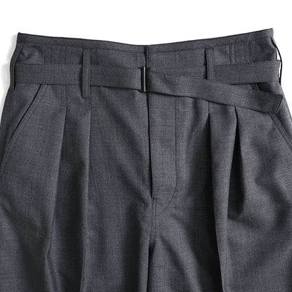 LEMAIRE ルメール ベルテッド トロピカルウール プリーツパンツ PA1173 LF1386