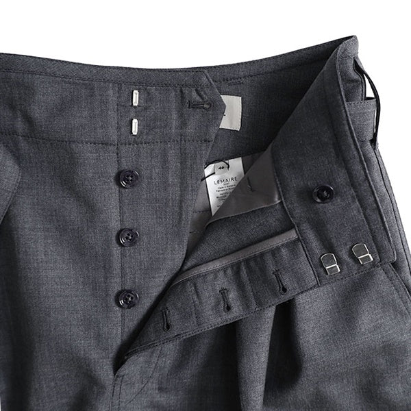 LEMAIRE ルメール ベルテッド トロピカルウール プリーツパンツ PA1173 LF1386