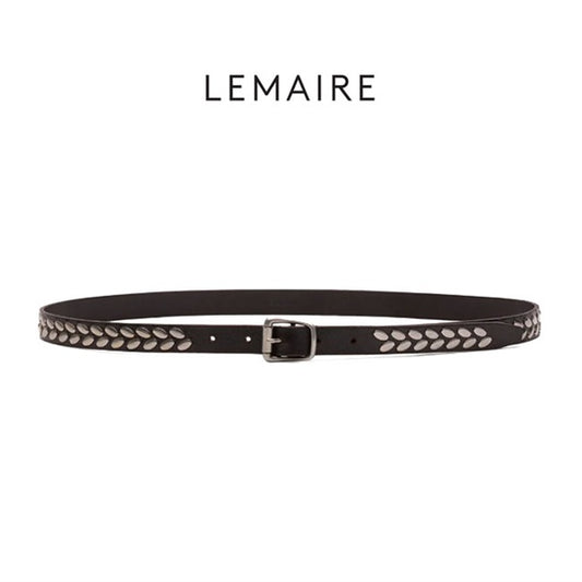 LEMAIRE ルメール アーモンドスタッズ レザーベルト AC1212 LL0055 **