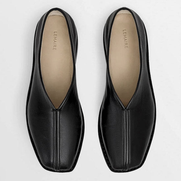 LEMAIRE ルメール フラット パイプド スリッパー レザーシューズ FO0007 LL0023