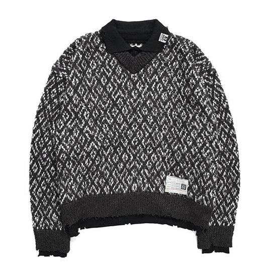 Maison MIHARA YASUHIRO Layered Knit Sweater A17SW502