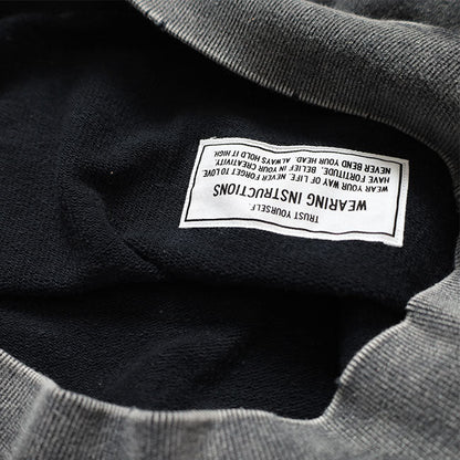 Maison MIHARA YASUHIRO BLEACHED COLLEGE PRINT SWEATSHIRT B17PO552