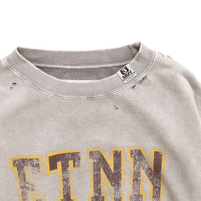 Maison MIHARA YASUHIRO BLEACHED COLLEGE PRINT SWEATSHIRT B17PO552
