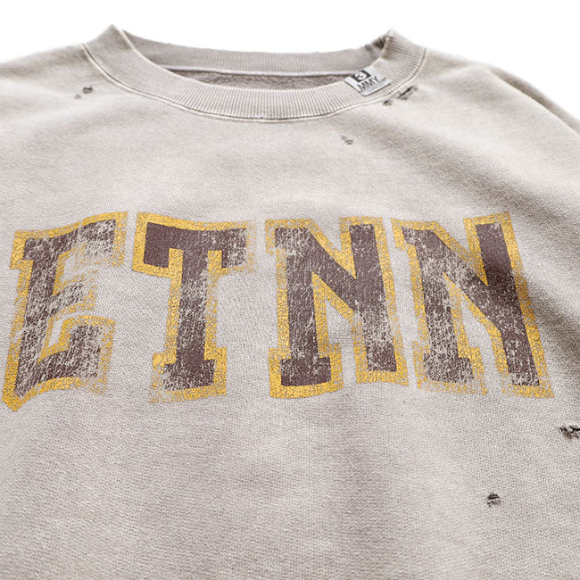 Maison MIHARA YASUHIRO BLEACHED COLLEGE PRINT SWEATSHIRT B17PO552