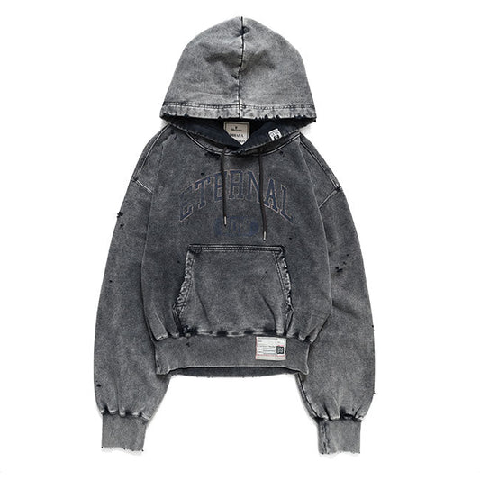 Maison MIHARA YASUHIRO BLEACHED COLLEGE PRINT HOODIE B17HD551