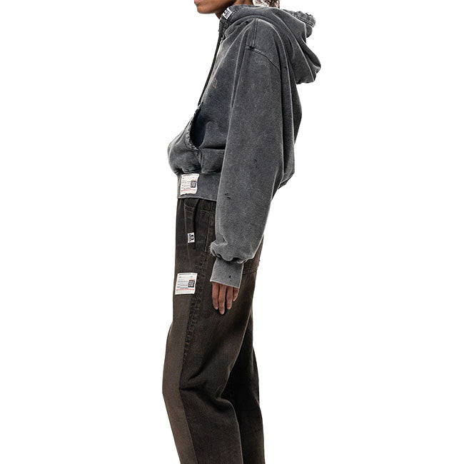 Maison MIHARA YASUHIRO BLEACHED COLLEGE PRINT HOODIE B17HD551