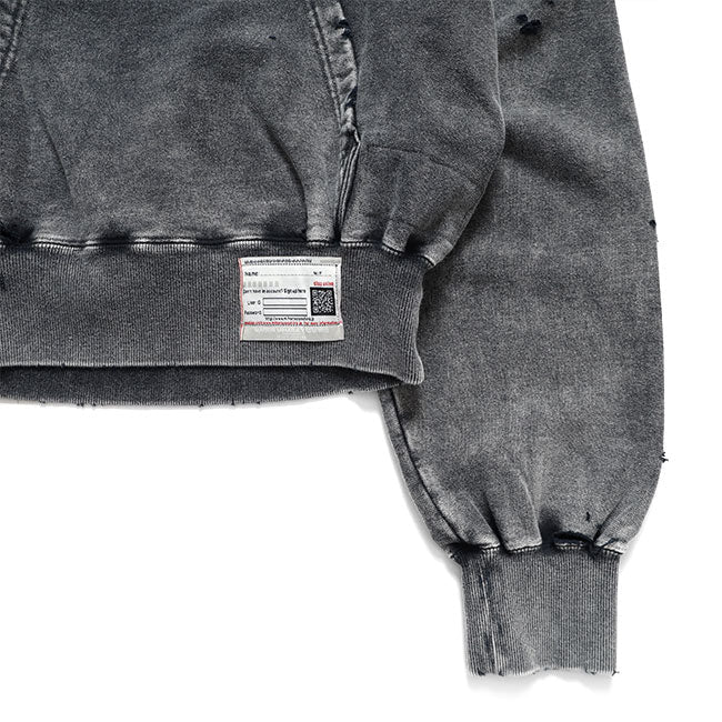 Maison MIHARA YASUHIRO BLEACHED COLLEGE PRINT HOODIE B17HD551
