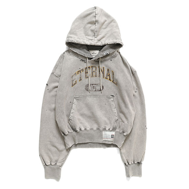 Maison MIHARA YASUHIRO BLEACHED COLLEGE PRINT HOODIE B17HD551