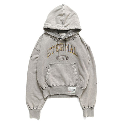 Maison MIHARA YASUHIRO BLEACHED COLLEGE PRINT HOODIE B17HD551