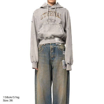 Maison MIHARA YASUHIRO BLEACHED COLLEGE PRINT HOODIE B17HD551