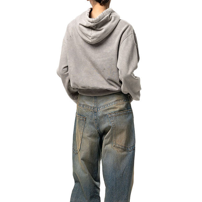 Maison MIHARA YASUHIRO BLEACHED COLLEGE PRINT HOODIE B17HD551