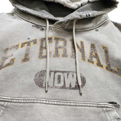 Maison MIHARA YASUHIRO BLEACHED COLLEGE PRINT HOODIE B17HD551