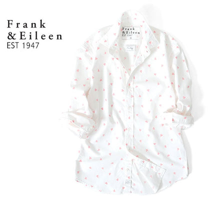 Frank&Eileen フランク&アイリーン FINBAR PKHR フィンバー ハート柄 ポプリンシャツ 3920700014
