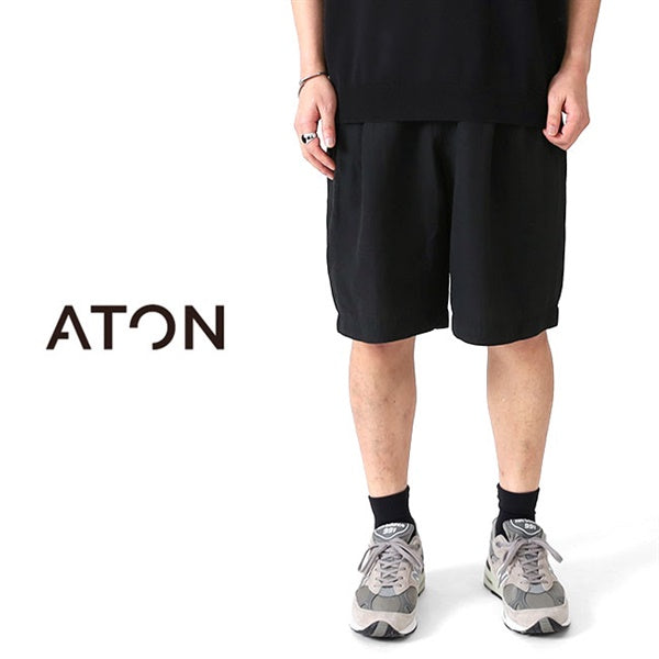 ATON エイトン コットンリネン 2タックショーツ PRAGGM0302 ショート