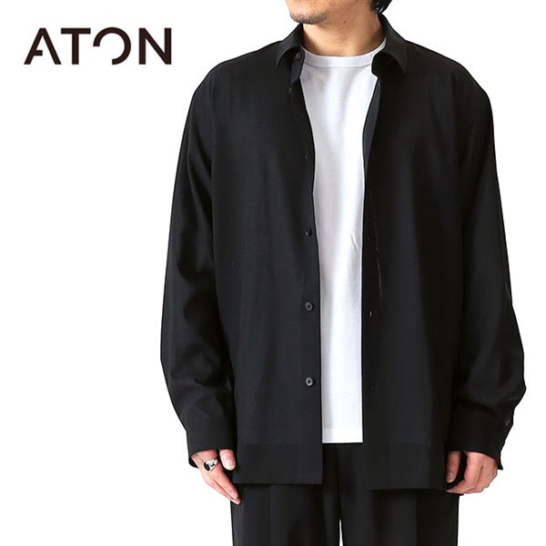 ATON エイトン ウールトロピカル オーバーサイズシャツ BLAGGM0300 **