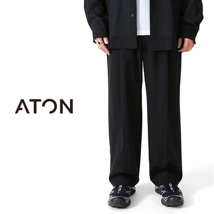 ATON エイトン ウールトロピカル 2タック イージーパンツ PRAGGM0300