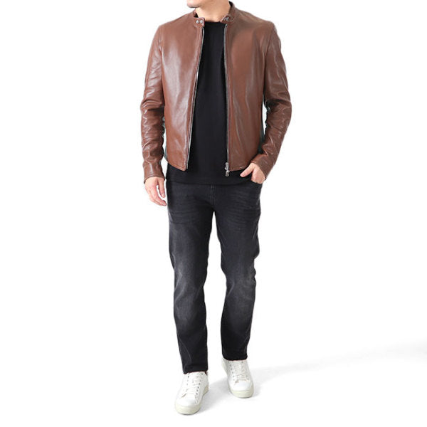 [干場義雅モデル] EMMETI エンメティ H UOMO アッカ シングルライダース レザージャケット