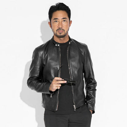 [干場義雅モデル] EMMETI エンメティ H UOMO アッカ シングルライダース レザージャケット