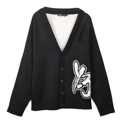 [SALE] Y-3 ワイスリー ブラッシュロゴ オーバーサイズ ニットカーディガン H44809