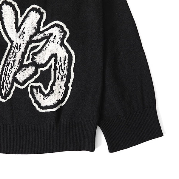[SALE] Y-3 ワイスリー ブラッシュロゴ オーバーサイズ ニットカーディガン H44809