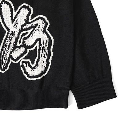 [SALE] Y-3 ワイスリー ブラッシュロゴ オーバーサイズ ニットカーディガン H44809
