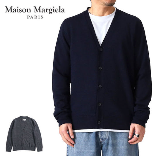 [SALE] Maison Margiela メゾンマルジェラ 12G エルボーパッチ ウールカーディガン S50HP0027 M13098