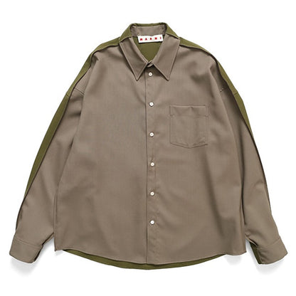 MARNI マルニ トロピカルウール パッチワークシャツ CUMU0375Q0 UTW83