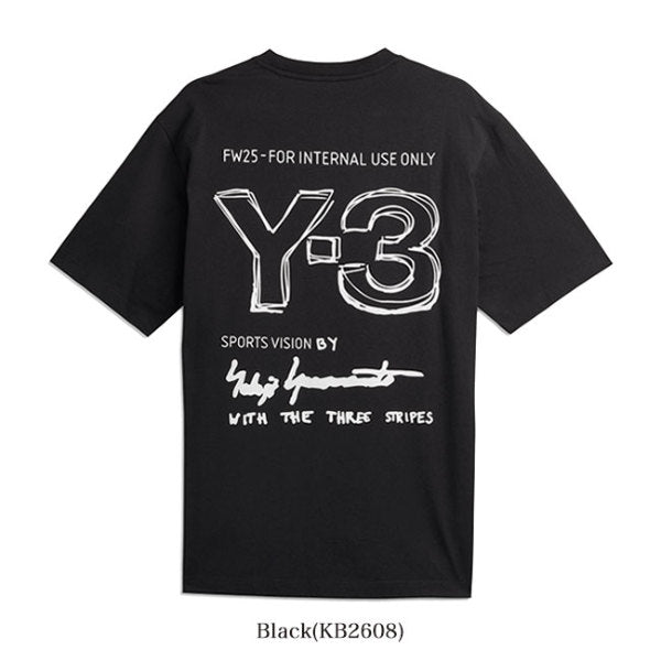Y-3 ワイスリー グラフィック バックロゴ Tシャツ KB2607 KB2608 **