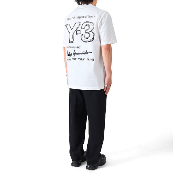 Y-3 ワイスリー グラフィック バックロゴ Tシャツ KB2607 KB2608 **