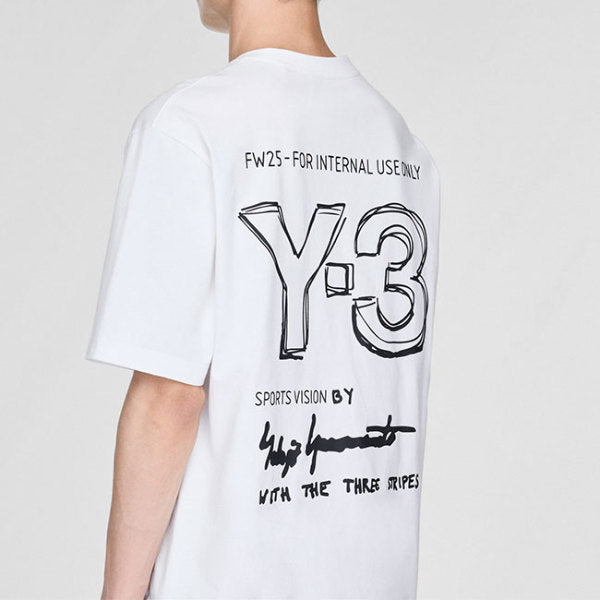 Y-3 ワイスリー グラフィック バックロゴ Tシャツ KB2607 KB2608 **