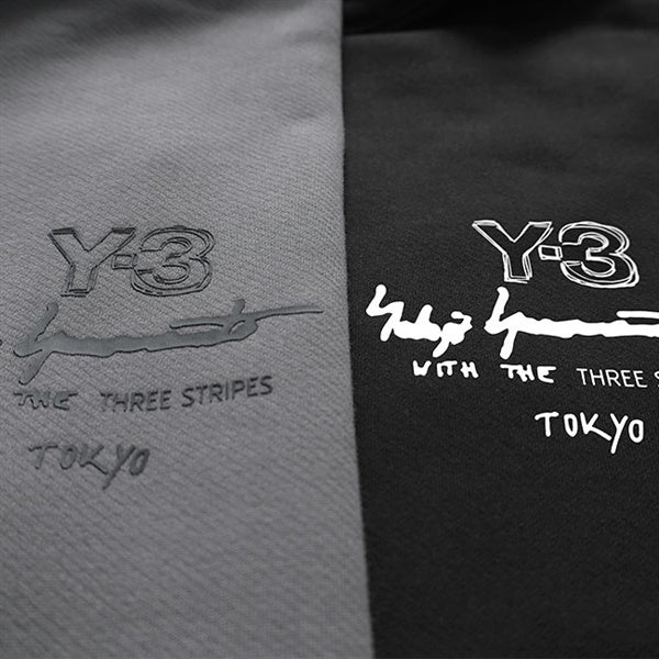 Y-3 ワイスリー ロゴ グラフィック プルオーバー スウェットパーカー KB2604 KB2605