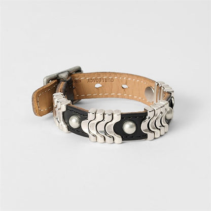 Our Legacy アワーレガシー WAVE BRACELET クロムエクセル レザーブレスレット A4258WB **
