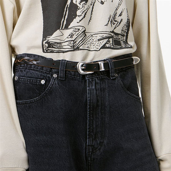 Our Legacy アワーレガシー 2 CM BRAIDED BEL 編み込み レザーベルト