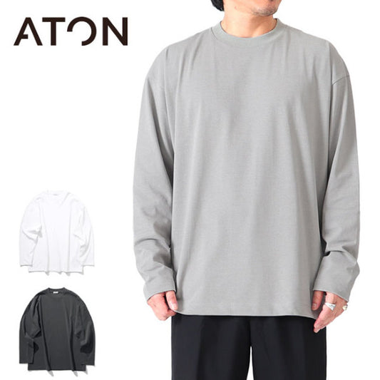 ATON エイトン PRESCA PLATE スビンコットン オーバーサイズ ロンT 0041