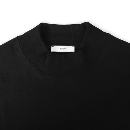 ATON エイトン スーピマコットン モックネック ロンT 0035 **