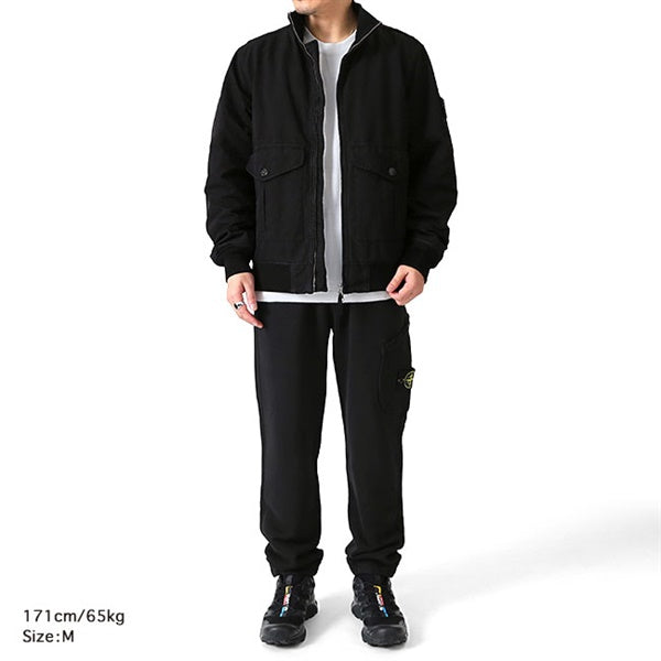 STONE  カーゴスウェットパンツ ブラック Stone Island ストーンアイランド ガーメントダイ カーゴ スウェット