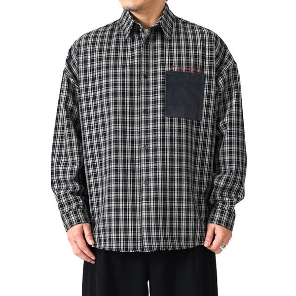 MARNI マルニ 胸ポケット ウール チェックシャツ CUMU0061S7 UTWA35