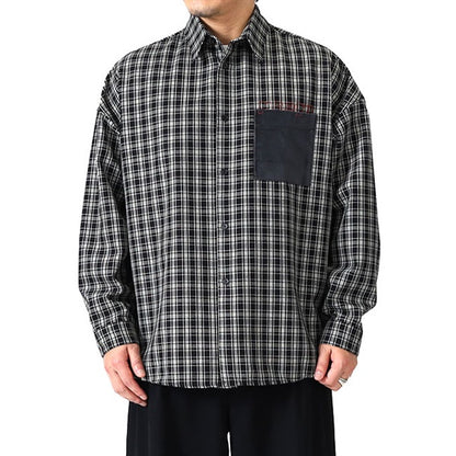 MARNI マルニ 胸ポケット ウール チェックシャツ CUMU0061S7 UTWA35
