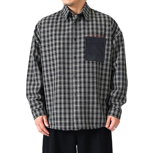 MARNI マルニ 胸ポケット ウール チェックシャツ CUMU0061S7 UTWA35