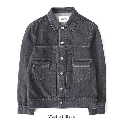 Jeanik ジーニック 2ndタイプ ワンウォッシュ ブラックデニムジャケット JEANIK0102W JEANIK0102WB