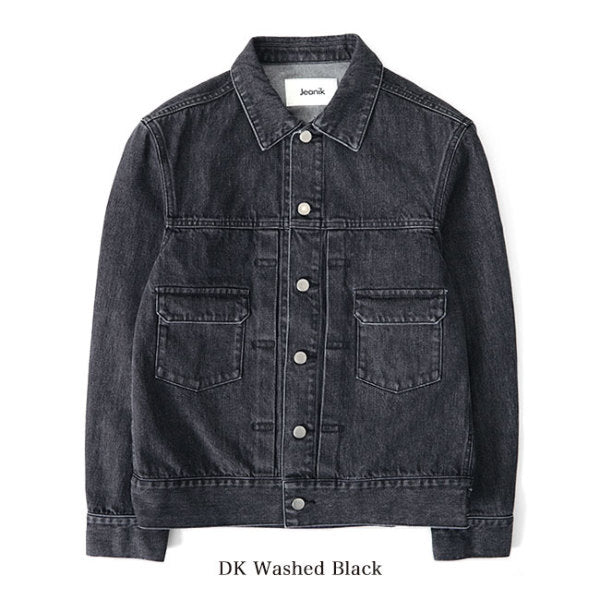 Jeanik ジーニック 2ndタイプ ワンウォッシュ ブラックデニムジャケット JEANIK0102W JEANIK0102WB